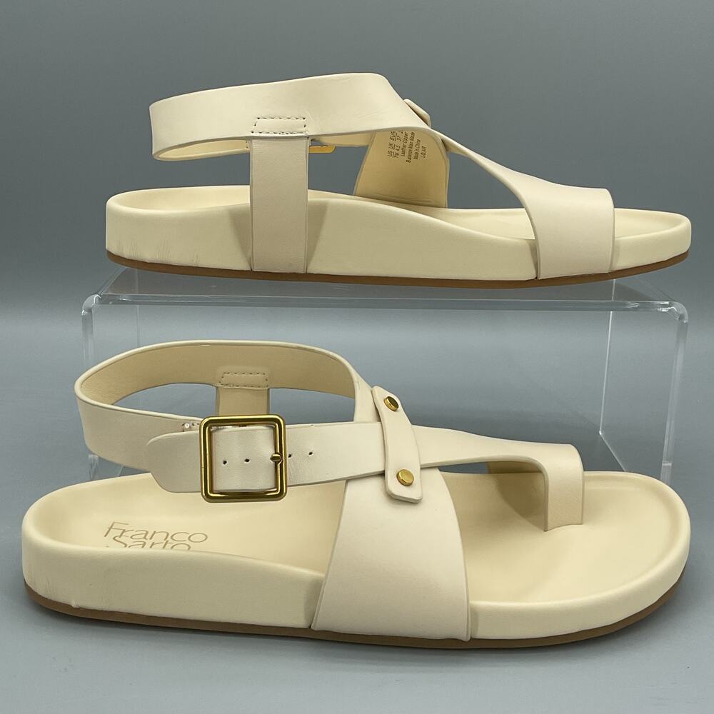 NEW Franco Sarto Women’s Blair Ankle Strap Platform Sandals Ivory Size 7M